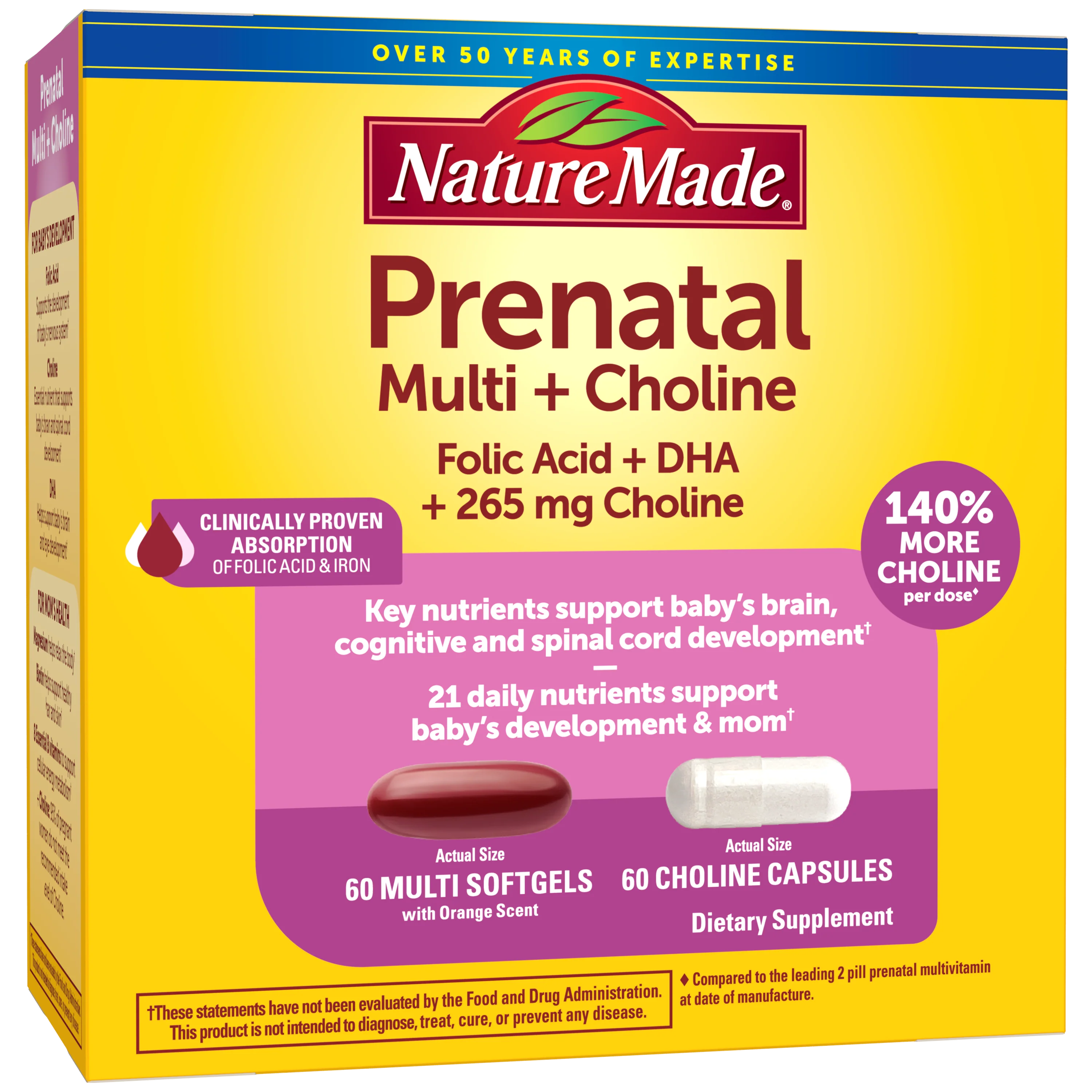 Prenatal Multivitamins + Choline Capsules